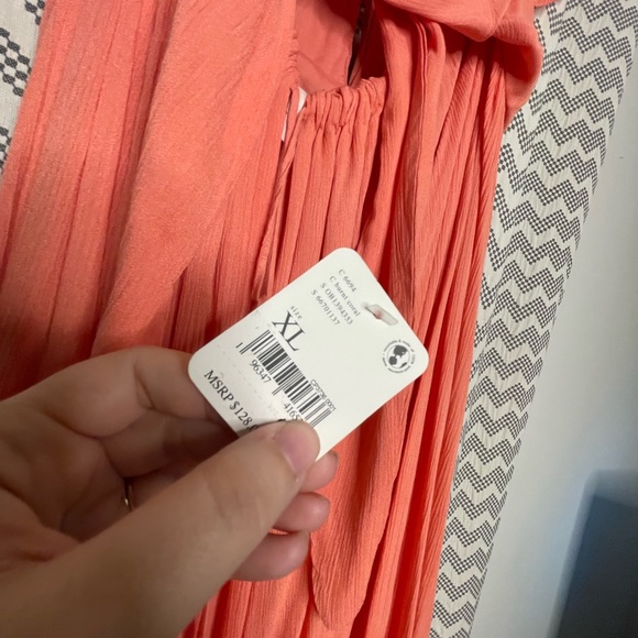 NWT Free People Moonlight Ocean Maxi Dress in Coral XL - Picture 4 of 6